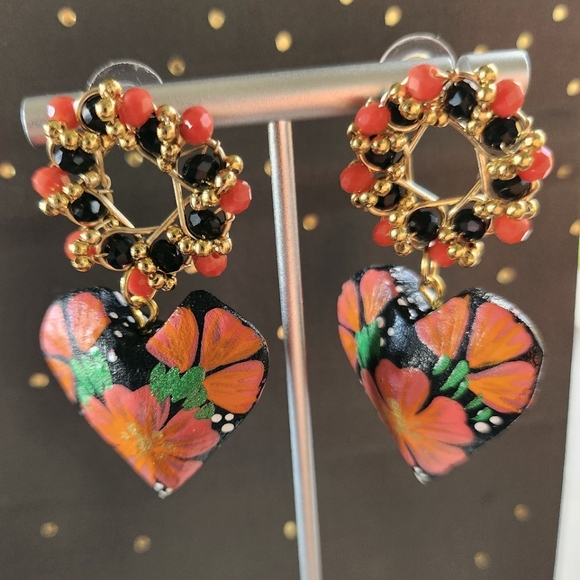 Heart Drop Earrings